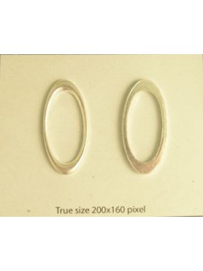 Oval Ring 32.5x15mm Silver Plated