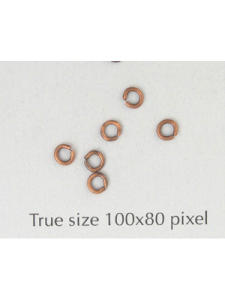 Jumpring 0.6x3mm Antique Copper