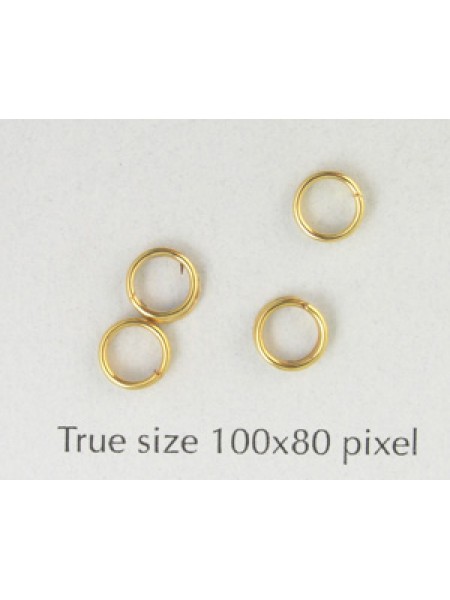Split Ring 5mm (Steel) Gold Plated NF