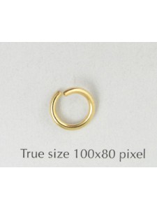 Jump Ring (Steel) 1.5x9mm Gold plated NF