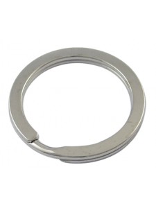 Split Ring Flat 30mm Nickel colour