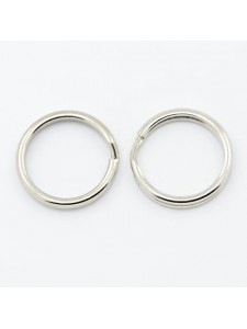 Split ring 15x2mm Steel Platinum colour