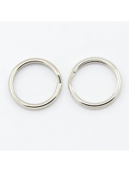 Split ring 15x2mm Steel Platinum colour
