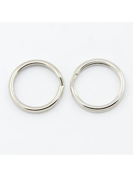 Split ring 15x2mm Steel Platinum colour