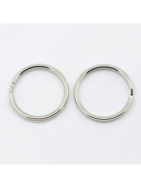 Split ring 20x2mm Steel Platinum colour