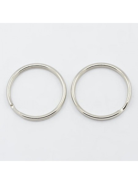 Split ring 25x2mm Steel Platinum colour