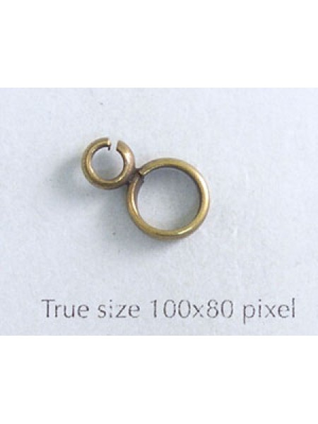 Double Soldered Ring Antiq Brass NF