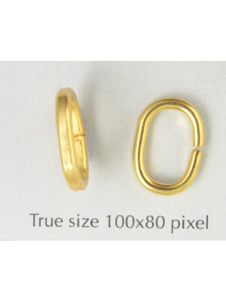 Jumpring Large Oval 14x10x2mm Gold Pl.NF