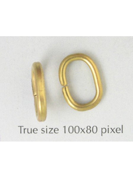 Jumpring Large Oval 14x10x2mm Raw Brass