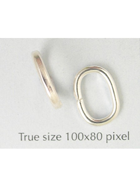 Jumpring Large Oval 14x10x2mm S Pl.-NF