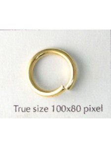 Jump Ring Steel 2x15mm Gold plated