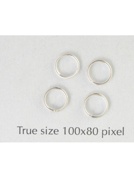Split Ring (Steel) 6mm Silver Plated