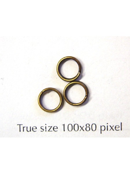 Split Ring (Steel) 6mm Antique Brass
