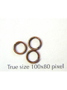 Split Ring (Steel) 6mm Antique Copper Pl