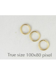 Split Ring (Steel) 6mm Gold Plated DJR