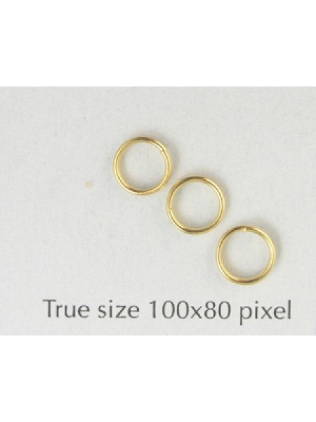 Split Ring (Steel) 6mm Gold Plated DJR
