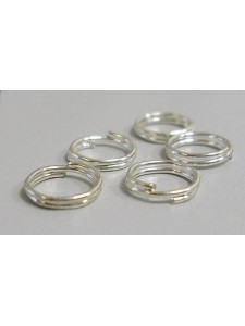 Split Ring 7mm Silver Plated 0.7 thick.