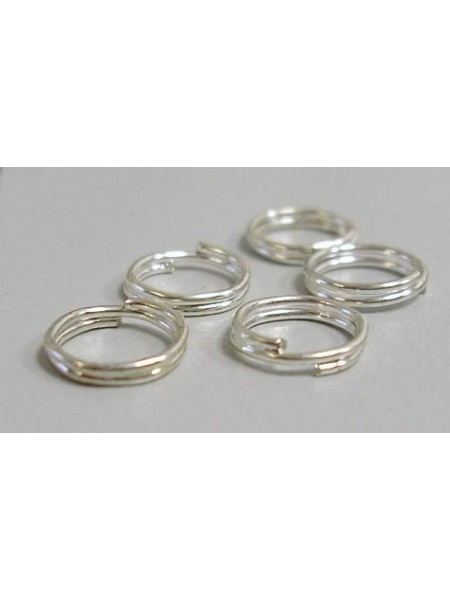 Split Ring 7mm Silver Plated 0.7 thick.