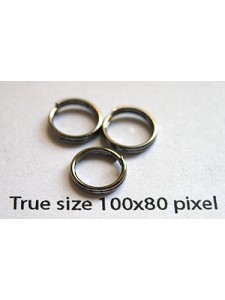 Split Ring Steel 8mm Gunmetal Plated