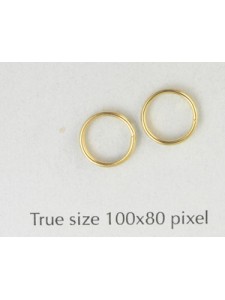 Split Ring Steel 8mm Gold Plated