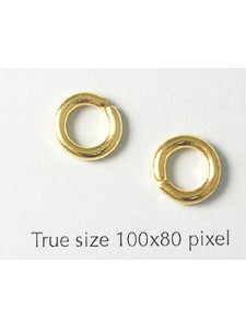 Jump Ring Internal 6mm  2mm thick G/P NF