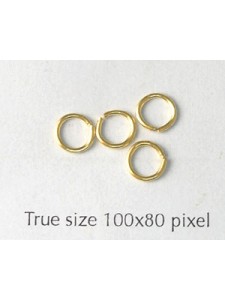 Jumpring Brass 6x0.8mm Gold Plated