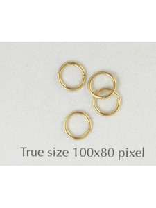 Jumpring Iron 6x0.8mm Gold Plated