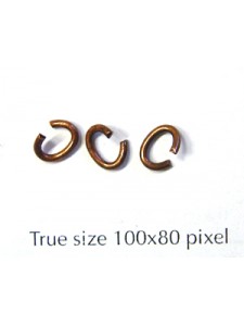 Jumpring Oval 6x5x1mm Antique Copper