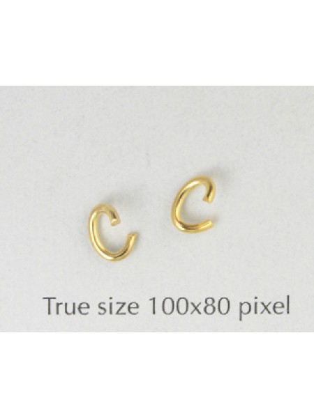 Jumpring Oval 6x5x1mm Gold Plated