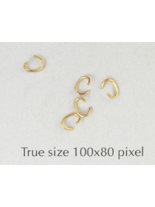 Jumpring Oval 4x3x0.6mm Gold Plated