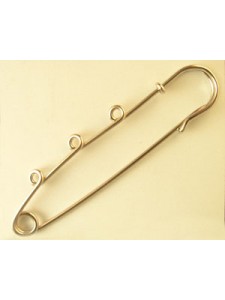 Kilt Pin 80mm 3 loop Nickel Plated