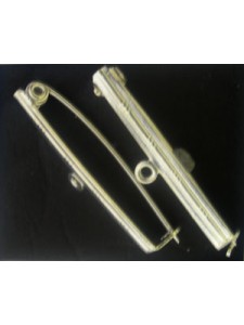 Brooch Pin 28mm w/ring Silver Pl NF