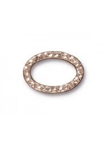LINK  OVAL RING  Bright Rhodium -Silver