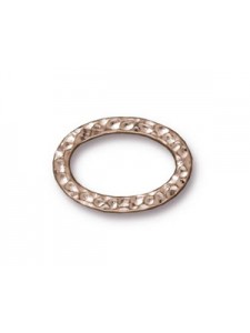 LINK OVAL RING Bright Rhodium -Silver
