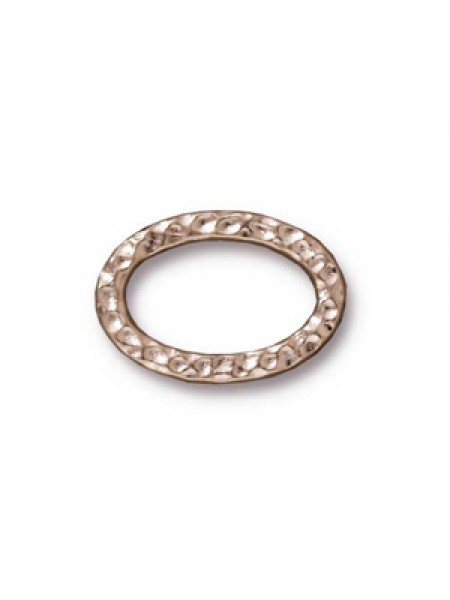 LINK  OVAL RING  Bright Rhodium -Silver