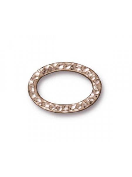 LINK OVAL RING Bright Rhodium -Silver