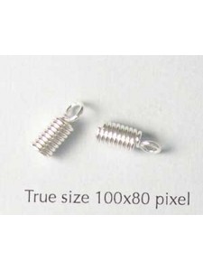 Spring End 7x2.5mm Silver Plated