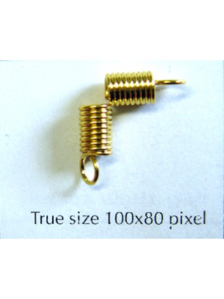 Spring End 7x ID 3.5mm Gold Plated