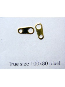 Necklace End Tag Gold Plated