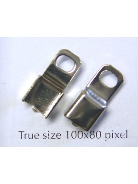 Necklet End Large Nickel Plated