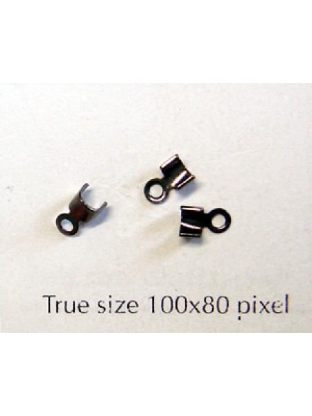 Necklet End 355/A3/2mm Black Nickel Pl.