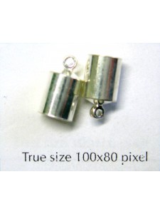 Necklace Cap w/ring 10x7mm (6mm ID) SP