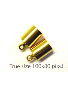 Necklace Cap w/ring 10x7mm (6mm ID) GP