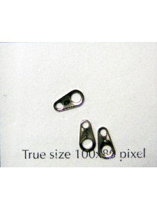 Necklet End 6.8x3.5mm Nickel Plate