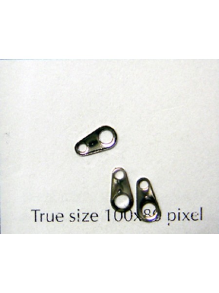Necklet End 6.8x3.5mm Nickel Plate
