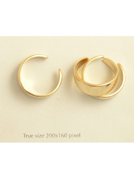 Ring Shank plain band  24K Gold plated