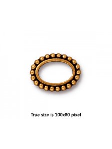 BEAD FRAME 6X9 OVAL Antique Gold