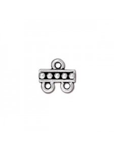 Link Beaded 2-1 Antique Silver