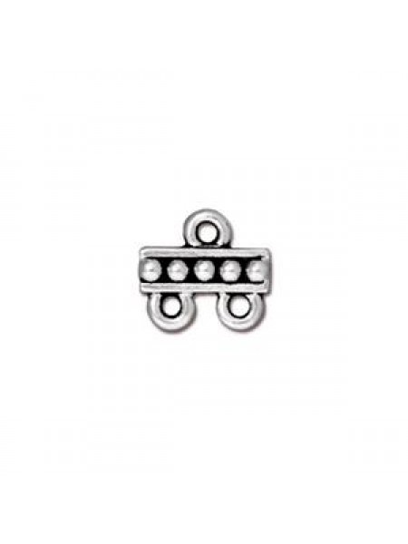 Link Beaded 2-1 Antique Silver