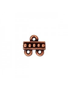 Link  Beaded 2-1  Antique Copper